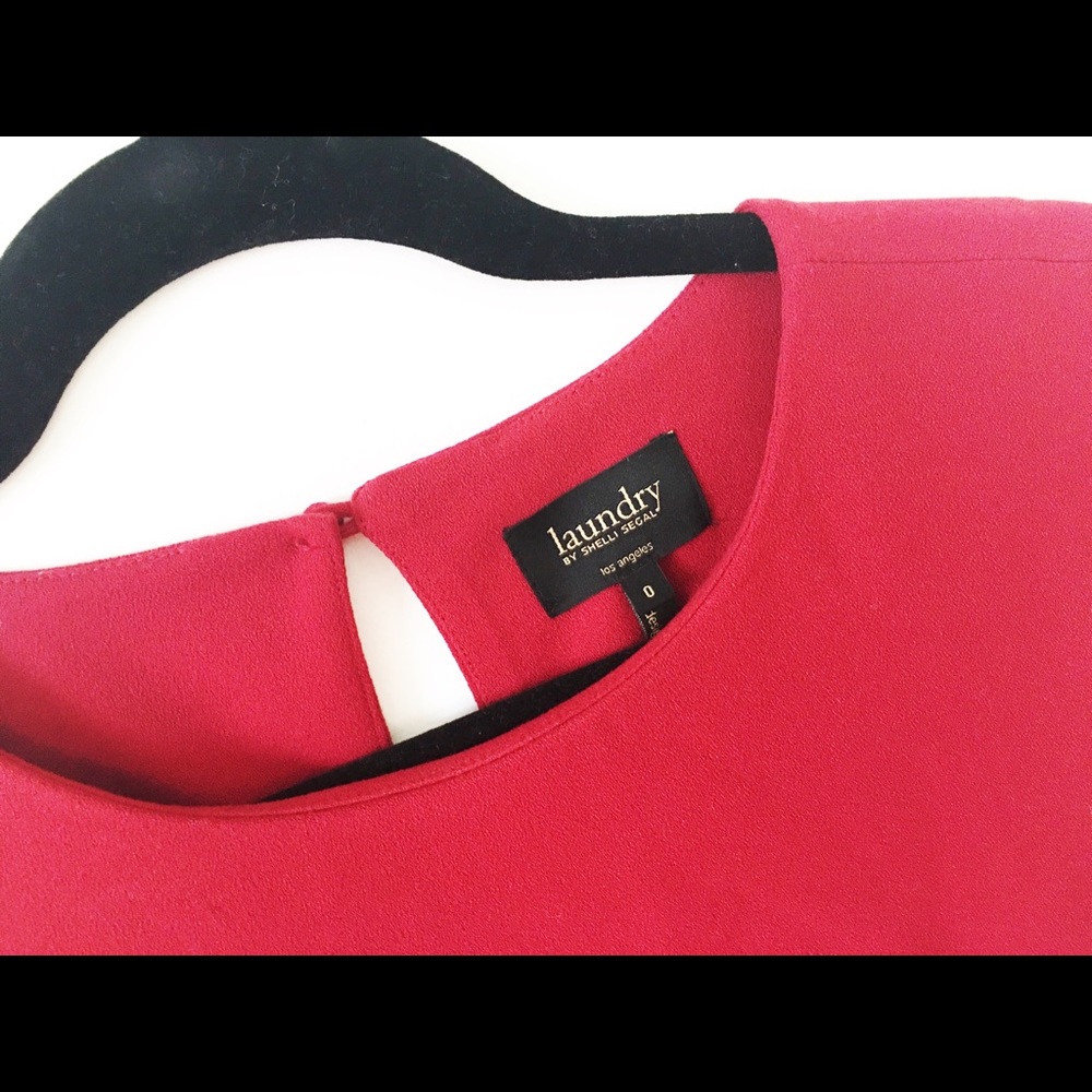 •laundry by Shelli Segal• Red Shift Tunic Dress - Picture 5 of 6